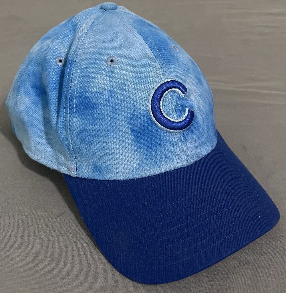 New Era Cubs Father's Day 39THIRTY L/XL Blue Cloud Tie Dye Stretch Fit MLB
